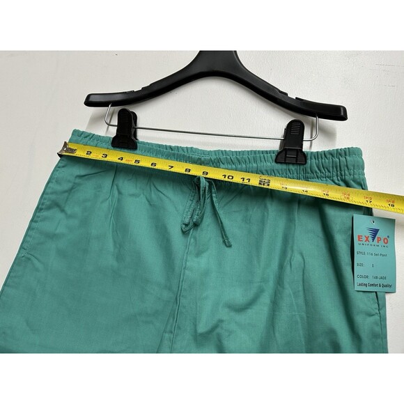 Expo V Neck women size small nurse medical uniform pants and top green - Picture 7 of 11